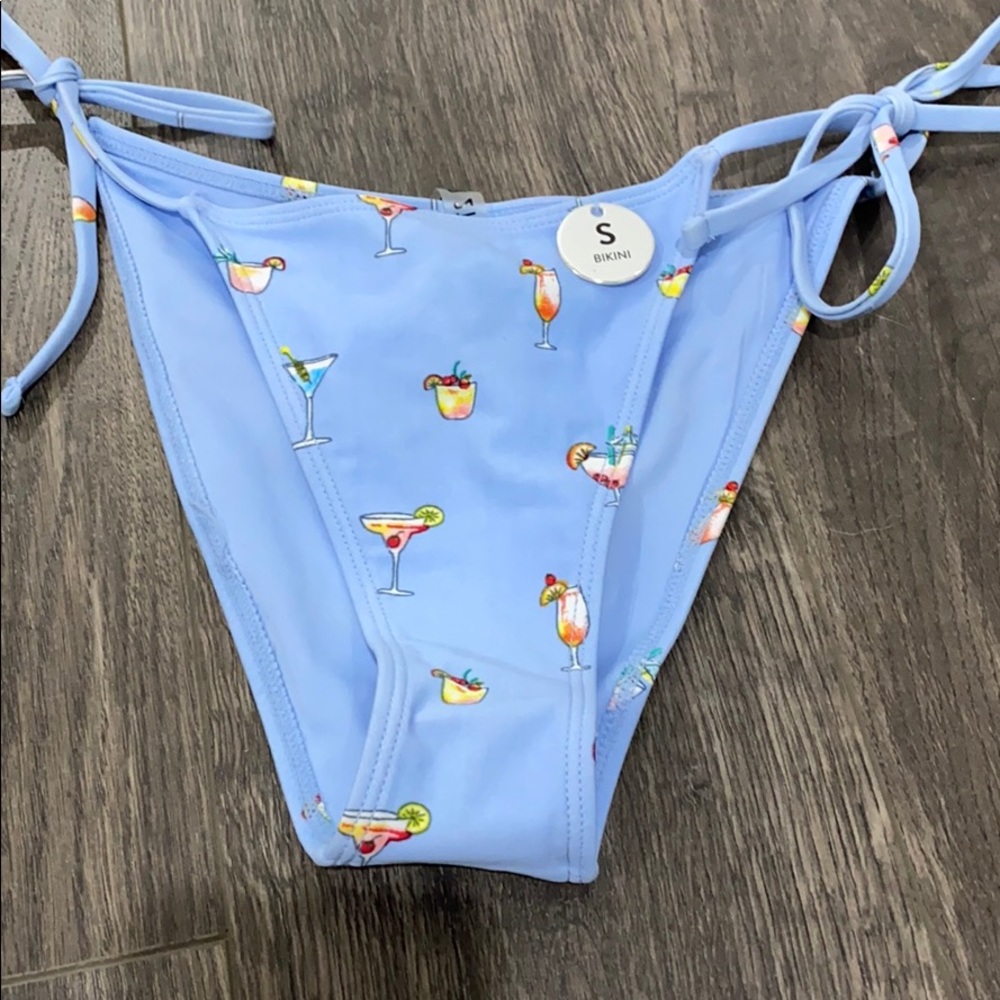 Margarita martini cocktail bikini bottoms NWT
